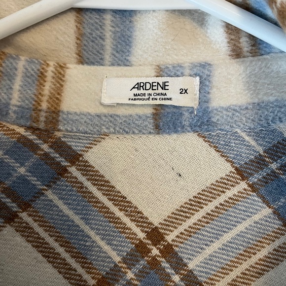 Plaid Button-Up Shacket - Picture 2 of 3